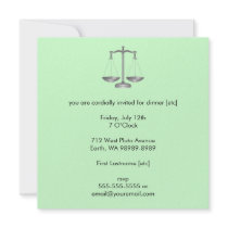 Scales of Justice Custom Invitations