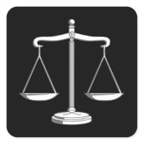 Scales of Justice - Square Sticker