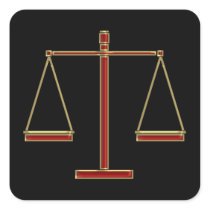 Scales of Justice - Square Sticker