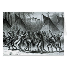 Scalp Dance from 'Sketches of Indian Warfare' Greeting Card