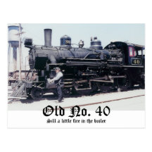 Scan0006, Old No. 40, Sill a little fire in the... Post Card