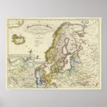 Scandinavia and Poland, church Poster
