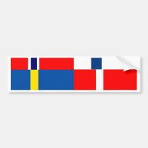 Scandinavian Flags Quartet Bumper Sticker