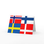 Scandinavian Flags Quartet cards