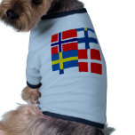 Scandinavian Flags Quartet pet clothing