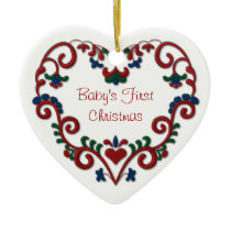 Scandinavian Heart Babys First Christmas