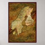 SCANDINAVIAN MAP Art Poster II posters