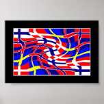 Scandinavy Wavy (Scandinavian Flags) posters