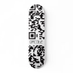 Scannable QR Bar code skateboards