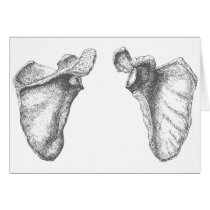 Scapula Grey Greeting Card