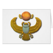 Scarab-gold Greeting Card