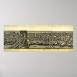Scarce 1880 Brooklyn NY Panorama
