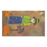 Scarecrow and pumpkins stickers