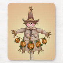SCARECROW & PUMPKIN JACK by SHARON SHARPE Mousepads