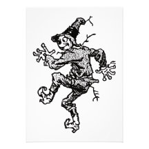 Scarecrow Striding Personalized Invite