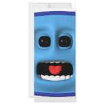 Scared blue square smiley rack cards