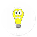 Scared Light Bulb stickers