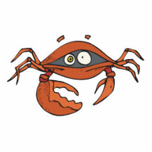 scared little crab acrylic cut outs