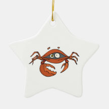 scared little crab christmas ornaments