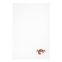scared little crab stationery design