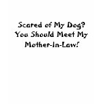 Scared of My Dog?You Should Meet My Mother-In-Law! t-shirts