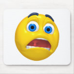 scared smiley mousepads