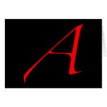 Scarlet letter A (for Atheist) cards