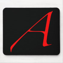 Scarlet letter A (for Atheist) Mouse Pad