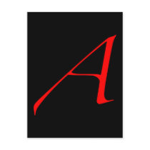 Scarlet letter A (for Atheist) Postcards