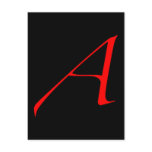 Scarlet letter A (for Atheist) postcards