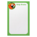 Scarlet Macaw Green Stationery