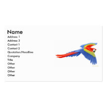 Scarlet Macaw Profile Card Business Card