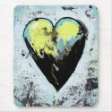 Scarred heart messy bold modern art healing mousepads