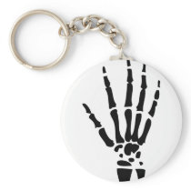 scary bone hand halloween keychain
