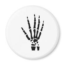 scary bone hand halloween magnets