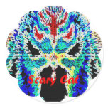 Scary Cat Round Sticker