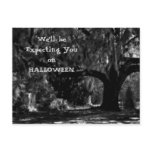 Scary Cemetery Halloween Invitation Postcard 2