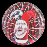scary clown plates