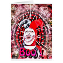scary clown greeting cards