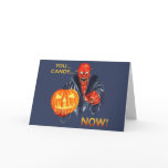 Scary Devil Halloween card