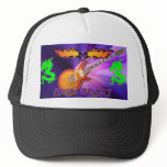 Scary Evil Deadly Skull Guitar Baseball Hat Custom