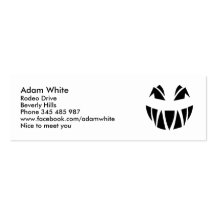 Scary face business card