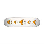 Scary Face. Monster Evil Grin. Orange. Custom skateboards
