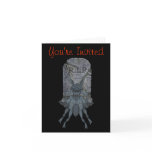 Scary Goblin Tombstone Halloween Party Invitation cards