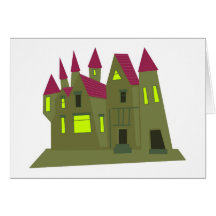 Scary Mansion Greeting Card