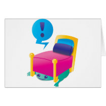 SCARY monster lurking under the BED Greeting Cards