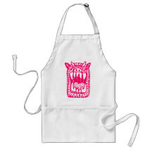 Scary Monster - Neon Red Apron