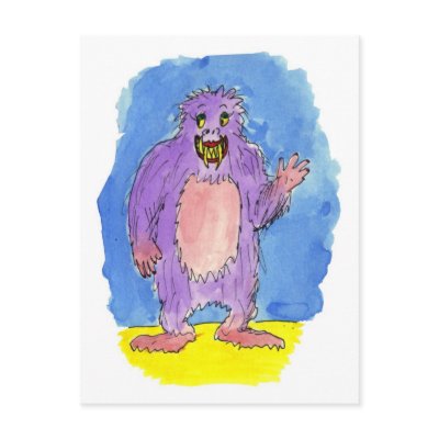 Scary Monsters Postcard by Drawnbyhand