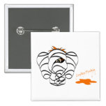 Scary Mummy Lucky Pinkie Elephant Halloween Button