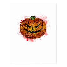 Scary Pumpkin Post Card
